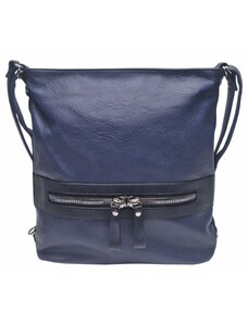 Tapple Velký středně modrý kabelko-batoh 2v1 z eko kůže Tessie