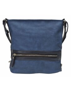 Tapple Velká středně modrá kabelka a batoh 2v1 s texturou Hennie