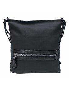 Tapple Velká černá kabelka a batoh 2v1 s texturou