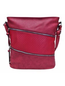Tapple Tmavě červená crossbody kabelka s šikmými kapsami