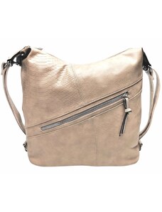 Tapple Velký světle hnědý kabelko-batoh z eko kůže Nessie