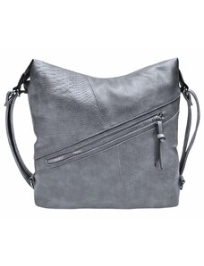 Tapple Velký středně šedý kabelko-batoh z eko kůže