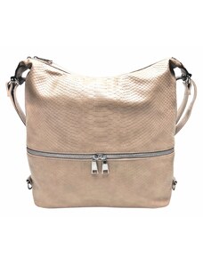 Tapple Moderní světle hnědý kabelko-batoh z eko kůže Kaline