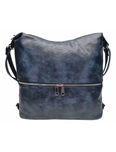 Tapple Moderní tmavě modrý kabelko-batoh z eko kůže Kaline