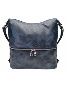 Tapple Velký tmavě modrý kabelko-batoh 2v1 s praktickou kapsou
