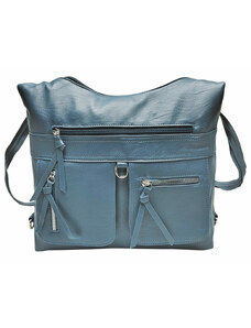 Tapple Praktický středně modrý kabelko-batoh 2v1