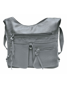 Tapple Praktický středně šedý kabelko-batoh 2v1