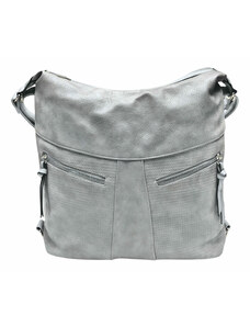 Tapple Velký světle šedý kabelko-batoh z eko kůže Crissie