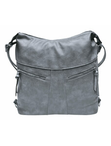 Tapple Velký středně šedý kabelko-batoh z eko kůže Crissie
