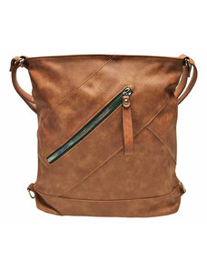 Tapple Velký středně hnědý kabelko-batoh s kapsou Foxie