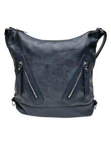 Tapple Velký tmavě modrý kabelko-batoh s kapsami