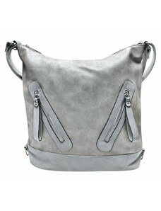 Tapple Velký světle šedý kabelko-batoh s kapsami