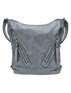 Tapple Velký středně šedý kabelko-batoh s kapsami