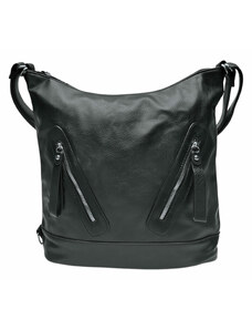Tapple Velký černý kabelko-batoh s kapsami