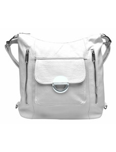 Tapple Velký bílý kabelko-batoh 2v1 s kapsami Callie
