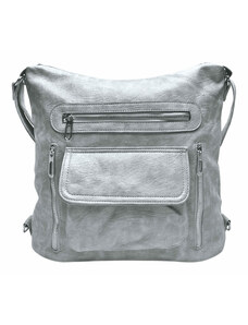 Tapple Praktický světle šedý kabelko-batoh 2v1 s kapsami Bellis