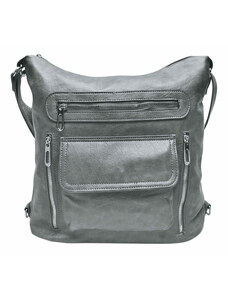 Tapple Praktický středně šedý kabelko-batoh 2v1 s kapsami Bellis