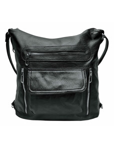 Tapple Praktický černý kabelko-batoh 2v1 s kapsami