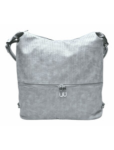 Tapple Velký světle šedý kabelko-batoh 2v1 se vzorem