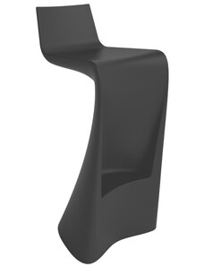 VONDOM Matně antracitově šedá plastová barová židle WING 72 cm