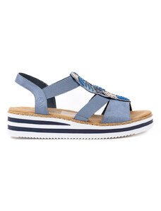 Dámské modré sandály Rieker V0207-12