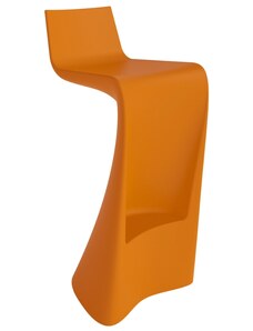 VONDOM Matně oranžová plastová barová židle WING 72 cm