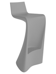 VONDOM Matně šedá plastová barová židle WING 72 cm