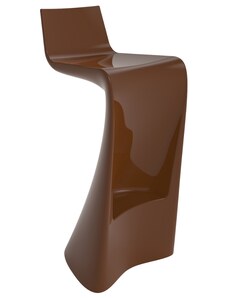 VONDOM Hnědá plastová barová židle WING 72 cm