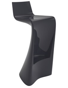VONDOM Antracitově šedá plastová barová židle WING 72 cm
