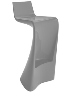 VONDOM Šedá plastová barová židle WING 72 cm