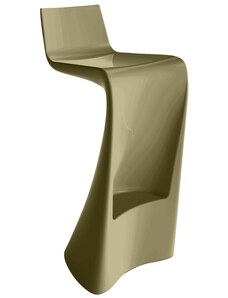 VONDOM Khaki zelená plastová barová židle WING 72 cm