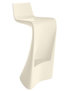 VONDOM Světle béžová plastová barová židle WING 72 cm