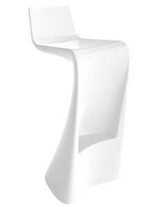 VONDOM Bílá plastová barová židle WING 72 cm