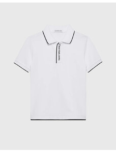 CALVIN KLEIN INTARSIA LOGO PIQUE POLO