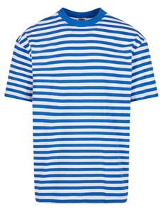 UC Men Pánské tričko Regular Stripe - bílé/královské modré