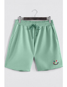 Šortky, Barva Světle Zelená, s Potiskem Nautical Flags
