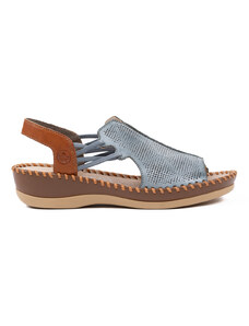 Dámské modré sandály Rieker 61359-14
