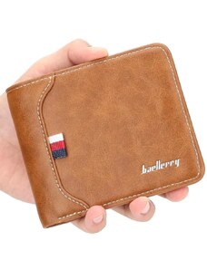 Camerazar Pánská peněženka z ekologické umělé kůže, hnědá, 12x10x2 cm