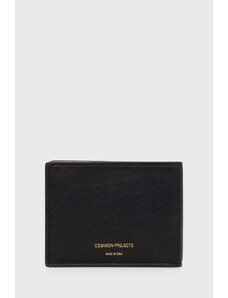Kožená peněženka Common Projects Standard černá barva, 9175
