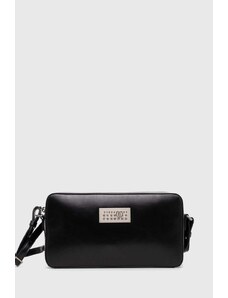 Kožená kabelka MM6 Maison Margiela Numeric černá barva, SB6WG0012