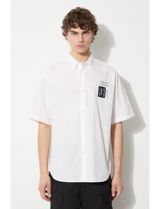 Bavlněná košile Undercover bílá barva, relaxed, s klasickým límcem, UC1D4407