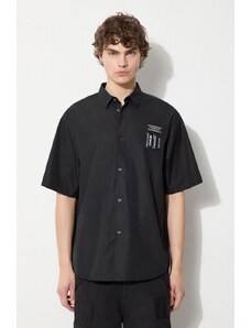Bavlněná košile Undercover černá barva, relaxed, s klasickým límcem, UC1D4407