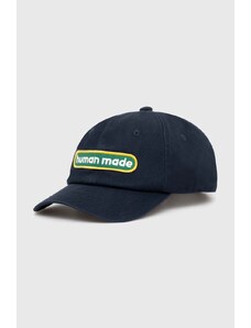 Bavlněná baseballová čepice Human Made 6 Panel tmavomodrá barva, s aplikací, HM27GD013