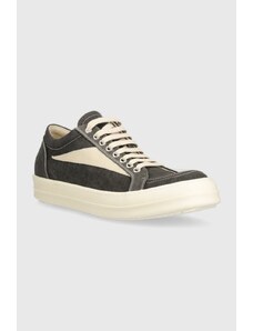 Tenisky Rick Owens Denim Shoes Vintage Sneaks pánské, šedá barva, DU01D1803.SCFLVS.7811