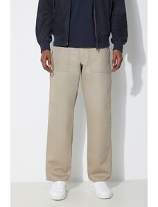Bavlněné kalhoty Stan Ray 1100 Og béžová barva, jednoduché, 1106