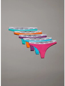 Calvin Klein Underwear | Modern Logo tanga 5ks | Fialová;modrá;oranžová;růžová;zelená