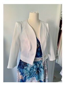 Marizu shop Elegantní bílé sako s 3/4 rukávem