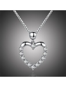 GRACE Silver Jewellery Stříbrný náhrdelník se zirkony Ernesta - stříbro 925/1000