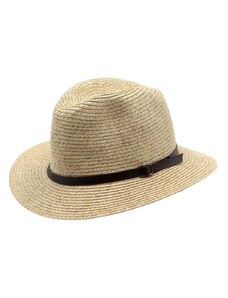 Letní nemačkavý klobouk Fedora - Marone