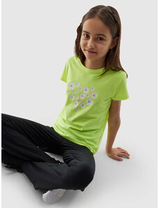 Dívčí tričko z organické bavlny 4F - žluté